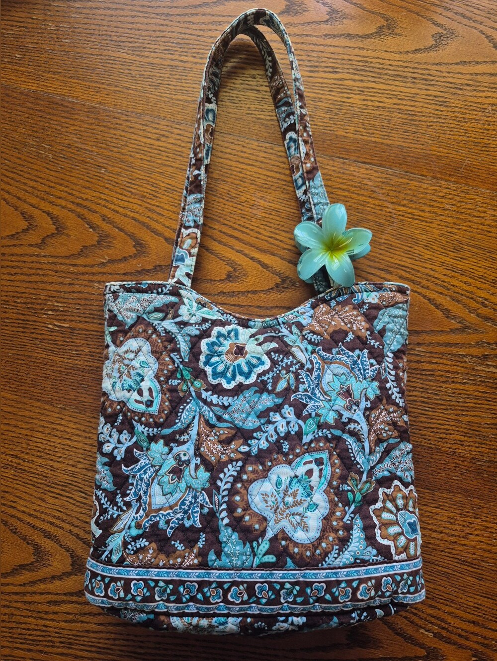 Vera Bradley Java Blue Shoulder Tote Bag (2006)
